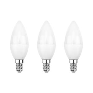 Лампа светодиодная Свеча CN 9,5Вт E14 903Лм 4000K нейтральный свет (3шт/уп) REXANT