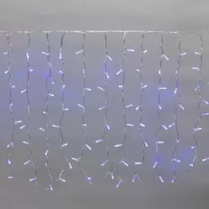 Гирлянда Светодиодный Дождь 2x0,8м, прозрачный провод, 230 В, диоды Синие (нужен шнур питания 303-500-1)